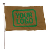 Custom Khaki Emerald Green Flag