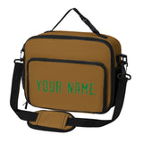 Custom Khaki Emerald Green Lunch Bag