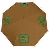 Custom Khaki Emerald Green Automatic Umbrella