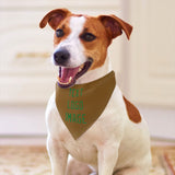 Custom Khaki Emerald Green Pet Scarf