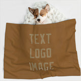 Custom Khaki Light Khaki Pet Blanket