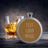 Custom Khaki Light Khaki Hip Flask