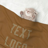 Custom Khaki Light Khaki Pet Blanket