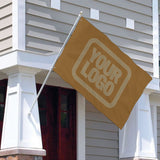 Custom Khaki Light Khaki Flag