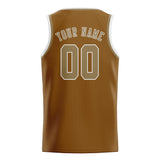 Custom Khaki & Light Khaki Colors Design Sports Basketball Jersey
