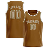 Custom Khaki & Light Khaki Colors Design Sports Basketball Jersey