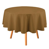 Custom Khaki Khaki Round Table Cloth