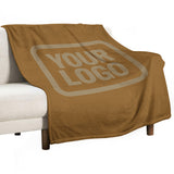Custom Khaki Light Khaki Blanket