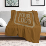 Custom Khaki Light Khaki Blanket