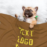 Custom Khaki Light Yellow Pet Blanket