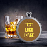Custom Khaki Light Yellow Hip Flask