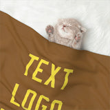 Custom Khaki Light Yellow Pet Blanket