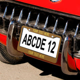 Custom Khaki Light Yellow License Plate Frame