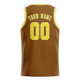 Custom Khaki & Light Yellow Colors Design Sports Basketball Jersey