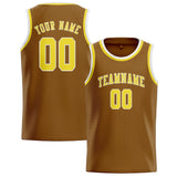 Custom Khaki & Light Yellow Colors Design Sports Basketball Jersey