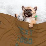 Custom Khaki Blue Green Pet Blanket