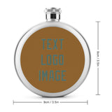 Custom Khaki Blue Green Hip Flask