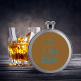 Custom Khaki Blue Green Hip Flask