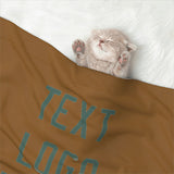 Custom Khaki Blue Green Pet Blanket