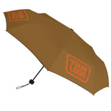 Custom Khaki Orange Automatic Umbrella