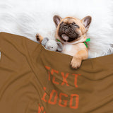 Custom Khaki Orange Pet Blanket