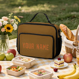 Custom Khaki Orange Lunch Bag