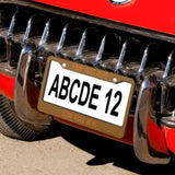 Custom Khaki Orange License Plate Frame