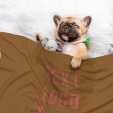 Custom Khaki Copper Rose Pet Blanket