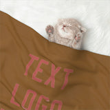 Custom Khaki Copper Rose Pet Blanket