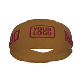 Custom Khaki Crimson Red Sports headband
