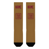 Custom Khaki Crimson Red Knee-High Sock