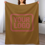 Custom Khaki Copper Rose Blanket