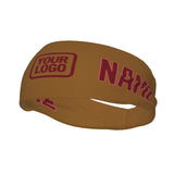 Custom Khaki Crimson Red Sports headband