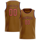 Custom Khaki & Copper Rose Colors Design Sports Basketball Jersey