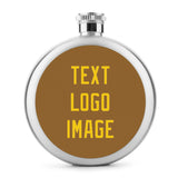 Custom Khaki Gold Hip Flask