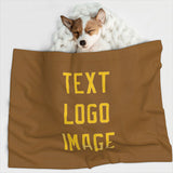 Custom Khaki Gold Pet Blanket