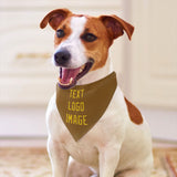 Custom Khaki Gold Pet Scarf