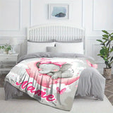 Blanket for Daughter Gifts - Name - From Parents, Birthday, Christmas, Everyday Encouragement, Inspirational, Cute Elephant Design
