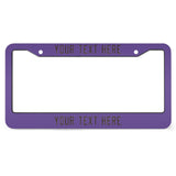 Custom Light Purple Brown License Plate Frame