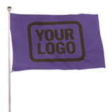 Custom Light Purple Brown Flag