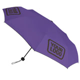 Custom Light Purple Brown Automatic Umbrella
