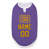 Custom Light Purple Yellow Pet Vest