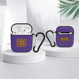 Custom Light Purple Yellow AirPods Case