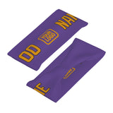 Custom Light Purple Yellow Sports headband