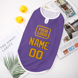 Custom Light Purple Yellow Pet Vest
