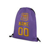 Custom Light Purple Yellow Drawstring Bag