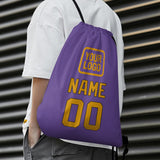 Custom Light Purple Yellow Drawstring Bag