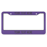 Custom Light Purple Olive License Plate Frame
