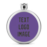 Custom Light Purple Olive Hip Flask