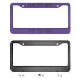 Custom Light Purple Olive License Plate Frame